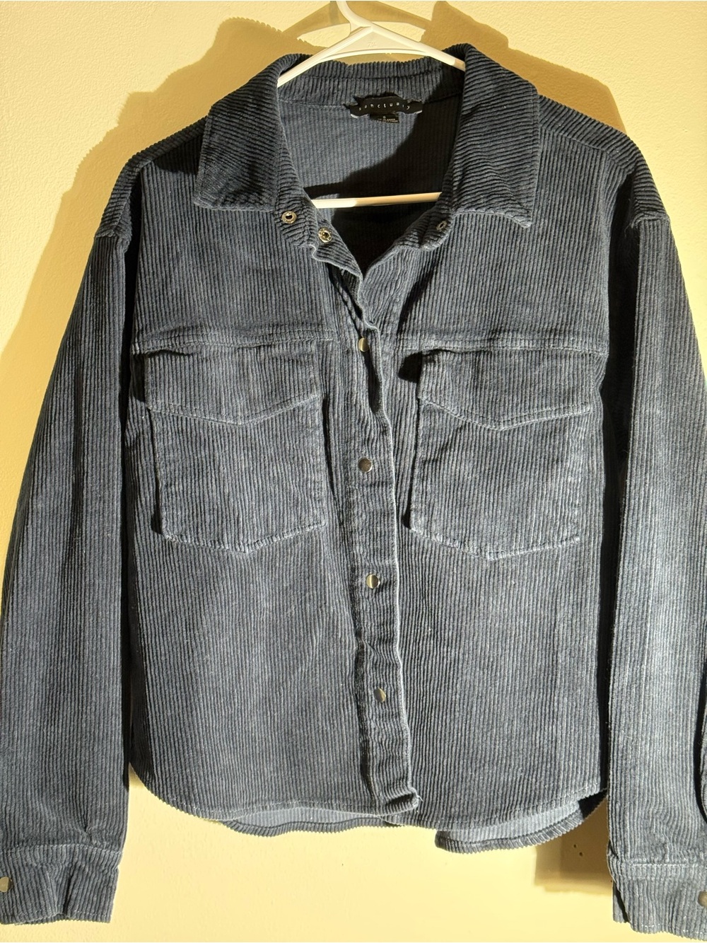 Sanctuary Navy Blue Corduroy Shacket Jacket - Picture 5 of 6